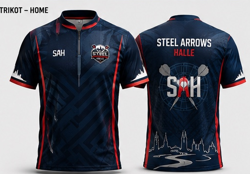 Dunkles Steel Arrows Halle Trikot
